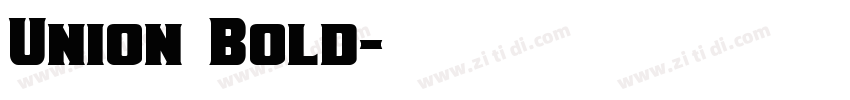 Union Bold字体转换
